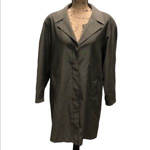 {Anne Klein} Grey 3/4 Length Trench Coat
